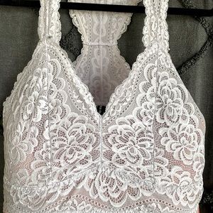Torrid Racerback all over lace scalloped bralette